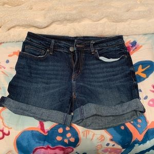 Ann Taylor Loft Dark wash Midrise Jean shorts
